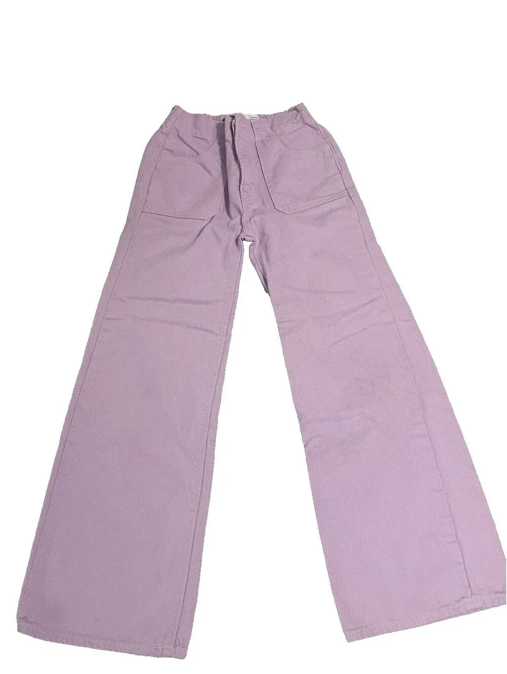 Old Navy Girls Utility Patch Baggy Wide Leg Pants-XL/12 Lavender